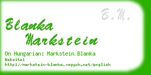blanka markstein business card